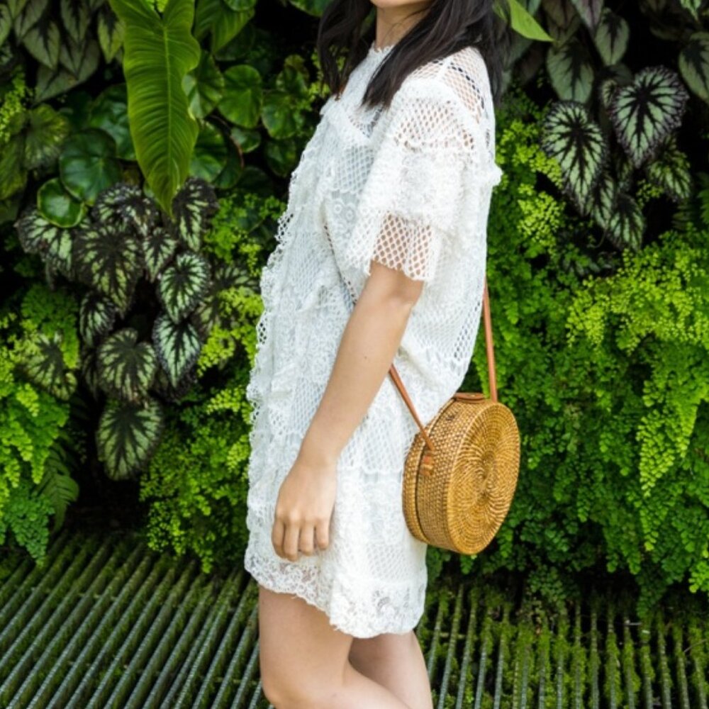 IRO Ivoy Eyelet Lace Mini Dress